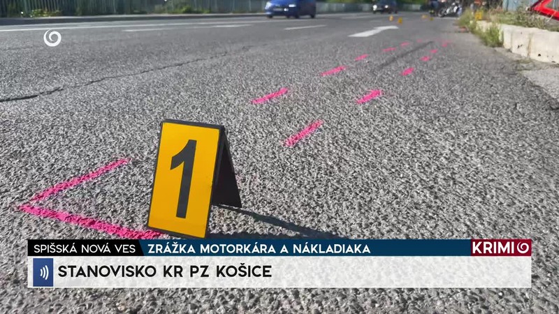 ZRÁŽKA MOTORKÁRA A NÁKLADIAKA