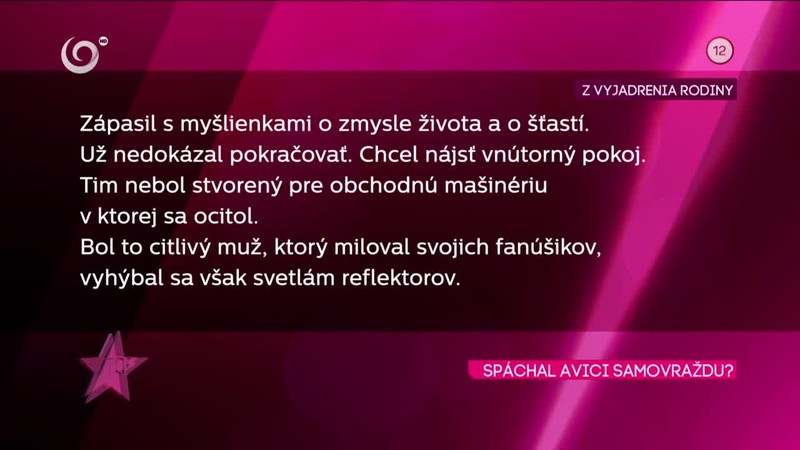 SPÁCHAL AVICI SAMOVRAŽDU?