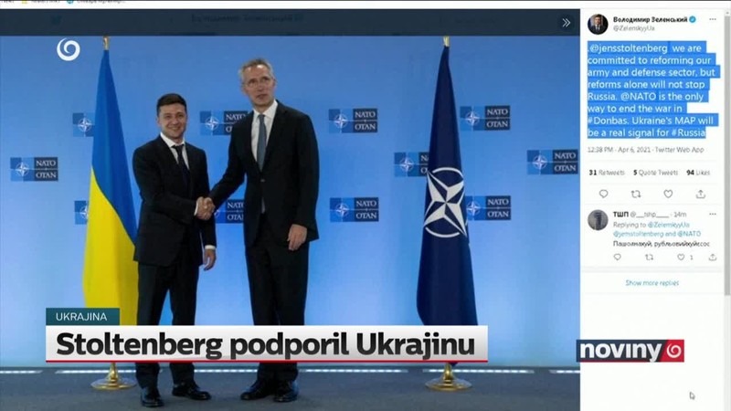 Stoltenberg podporil Ukrajinu