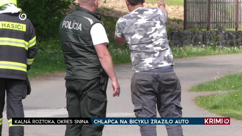 CHLAPCA NA BICYKLI ZRAZILO AUTO
