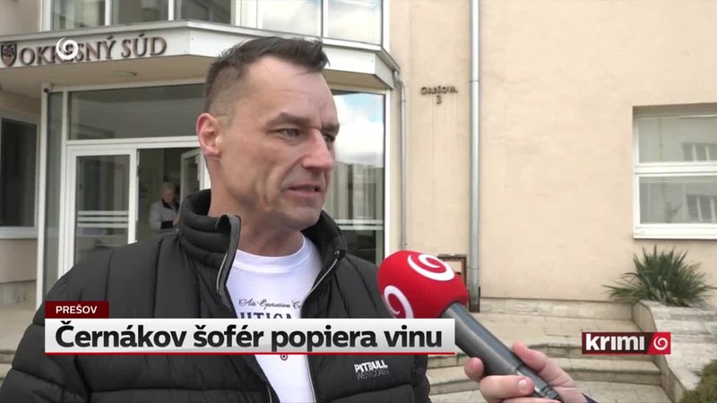 Černákov šofér popiera vinu