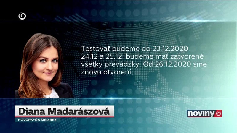 Testovanie v sviatočných dňoch