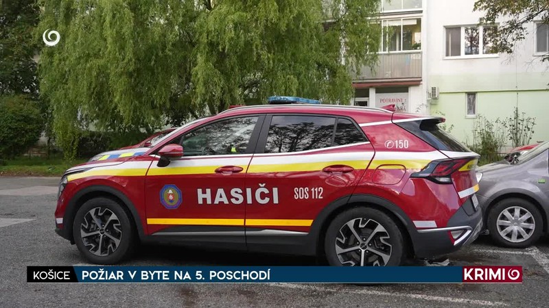 POŽIAR V BYTE NA 5. POSCHODÍ