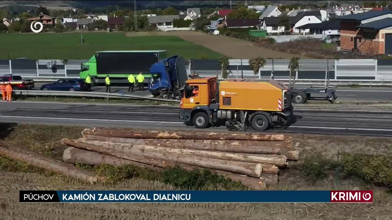 KAMIÓN ZABLOKOVAL DIAĽNICU