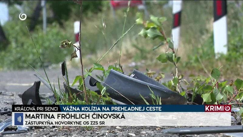 VÁŽNA KOLÍZIA NA PREHĽADNEJ CESTE