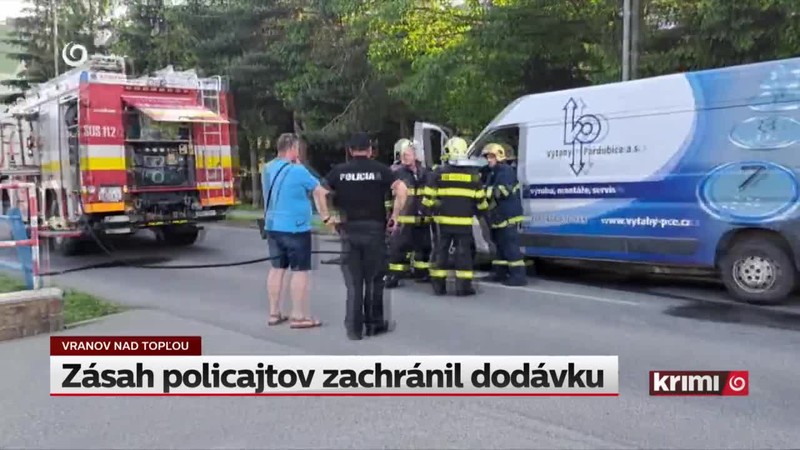 Zásah policajtov zachránil dodávku