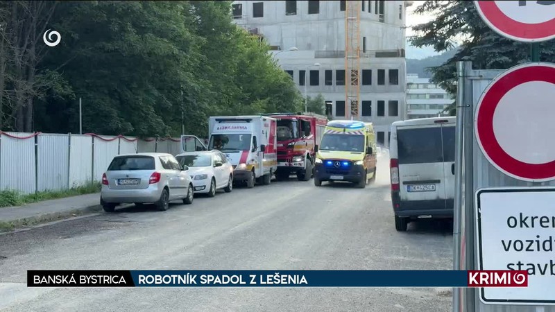ROBOTNÍK SPADOL Z LEŠENIA