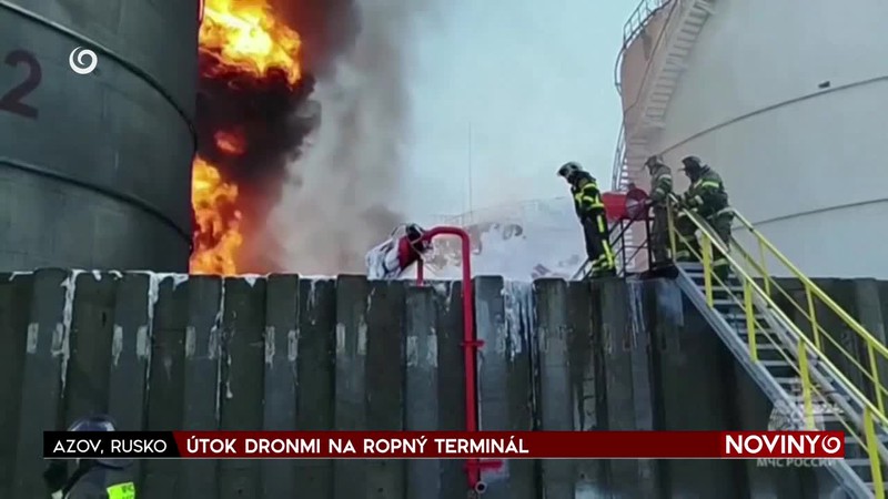 ÚTOK DRONMI NA ROPNÝ TERMINÁL