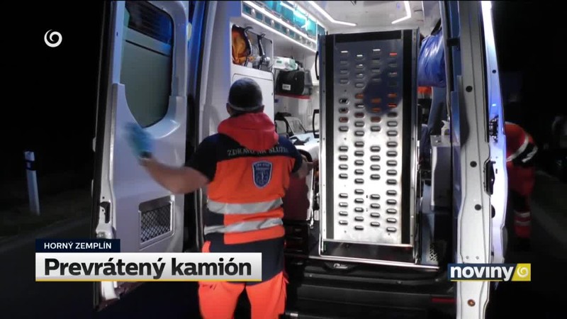 Prevrátený kamión