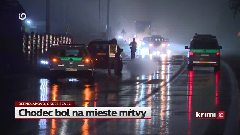 Chodec bol na mieste mŕtvy