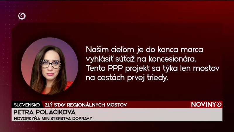 ZLÝ STAV REGIONÁLNYCH MOSTOV
