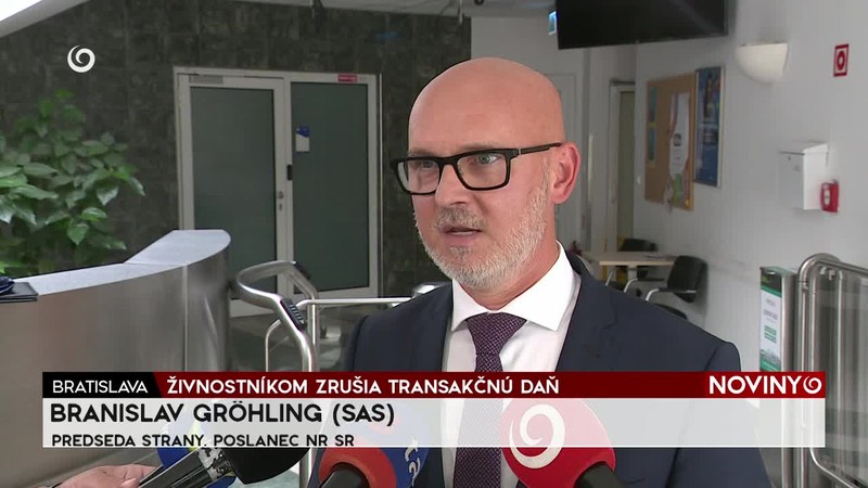 ŽIVNOSTNÍKOM ZRUŠIA TRANSAKČNÚ DAŇ