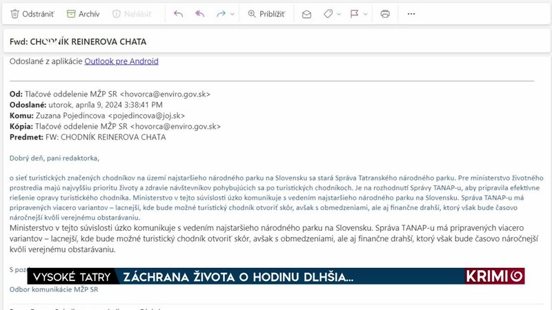 ZÁCHRANA ŽIVOTA O HODINU DLHŠIA.