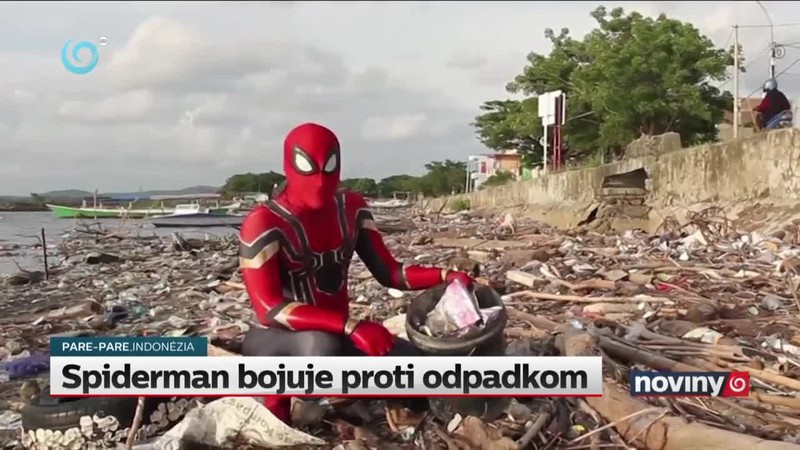 Spiderman bojuje proti odpadkom
