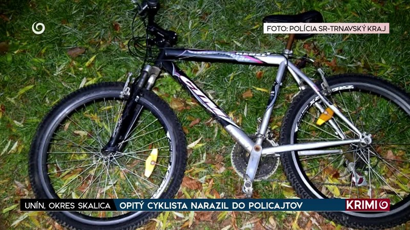 OPITÝ CYKLISTA NARAZIL DO POLICAJTOV