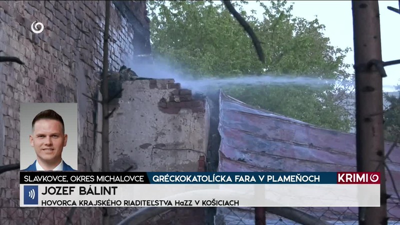 GRÉCKOKATOLÍCKA FARA V PLAMEŇOCH