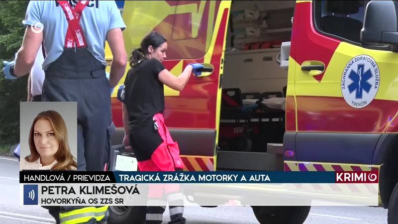 TRAGICKÁ ZRÁŽKA MOTORKY A AUTA