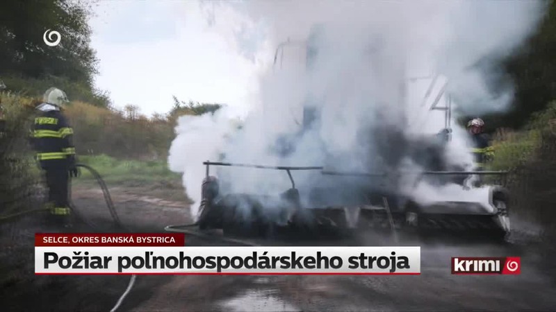 Požiar poľnohospodárskeho stroja
