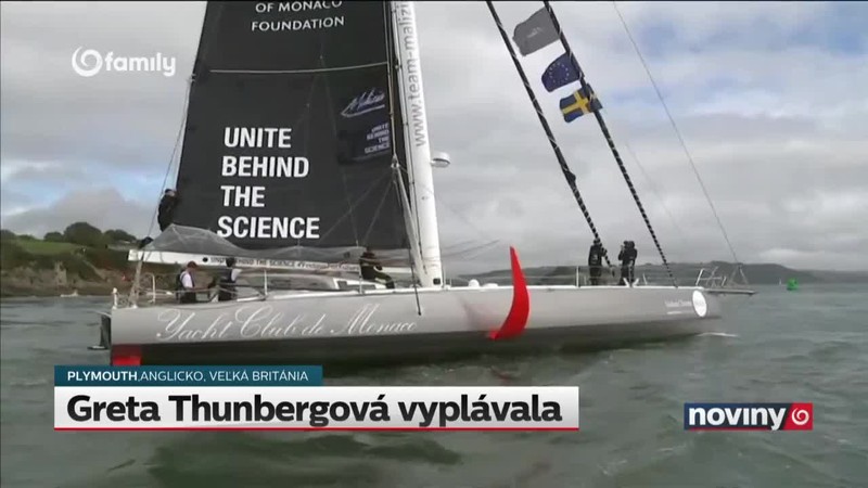 Greta Thunbergová vyplávala