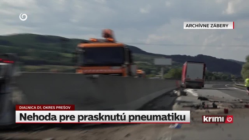 Nehoda pre prasknutú pneumatiku