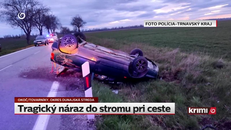 Tragický náraz do stromu pri ceste