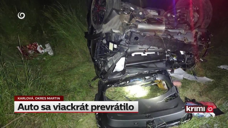 Auto sa viackrát prevrátilo