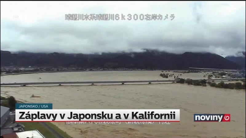 Záplavy v Japonsku a v Kalifornii