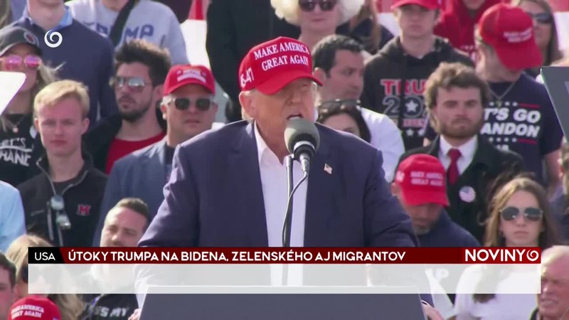 ÚTOKY TRUMPA NA BIDENA, ZELENSKÉHO AJ MIGRANTOV