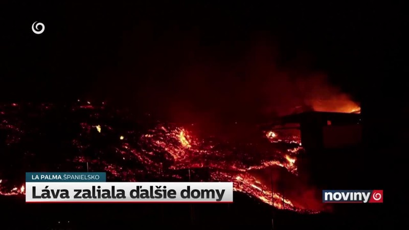 Láva zaliala ďalšie domy