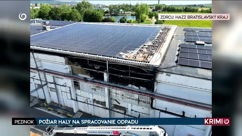POŽIAR HALY NA SPRACOVANIE ODPADU