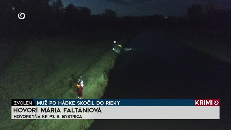 MUŽ PO HÁDKE SKOČIL DO RIEKY