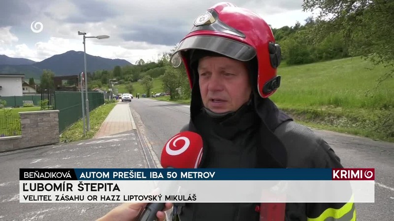 AUTOM PREŠIEL IBA 50 METROV