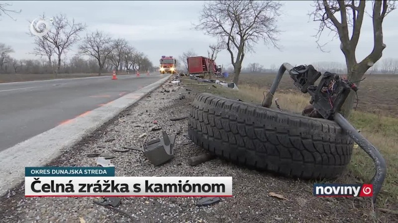 Čelná zrážka s kamiónom