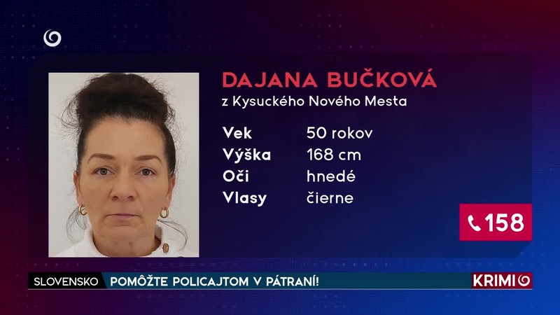 POMÔŽTE POLICAJTOM V PÁTRANÍ!