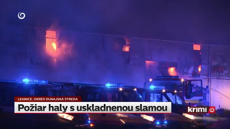 Požiar haly s uskladnenou slamou