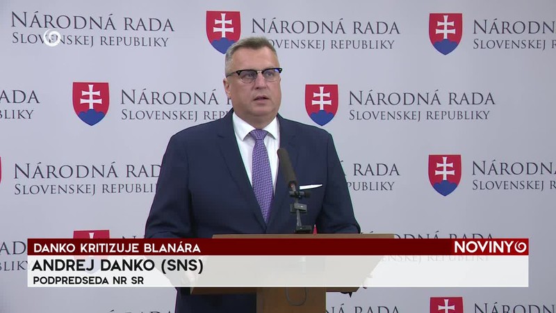 DANKO KRITIZUJE BLANÁRA