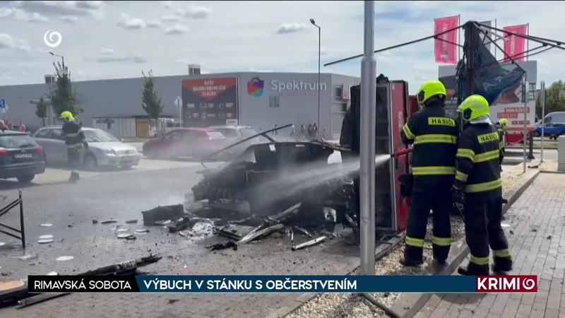 VÝBUCH V STÁNKU S OBČERSTVENÍM