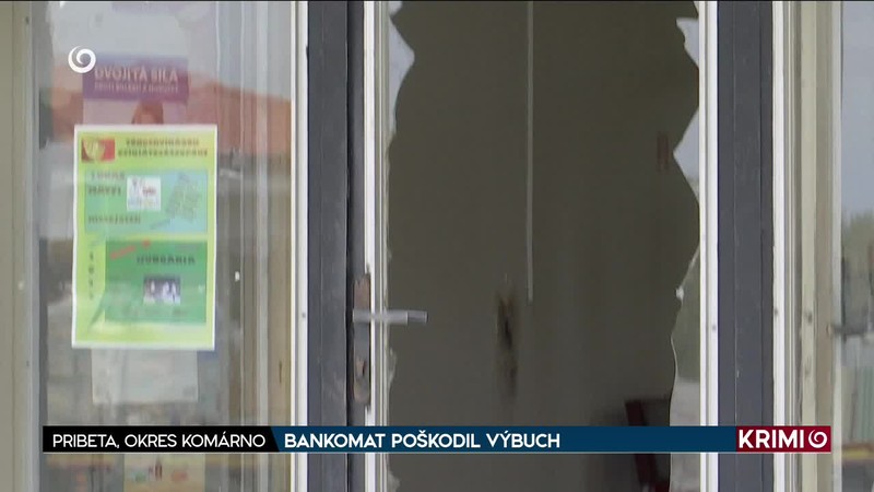 BANKOMAT POŠKODIL VÝBUCH