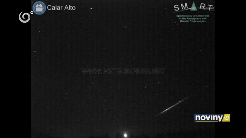 Meteor preletel oblohou