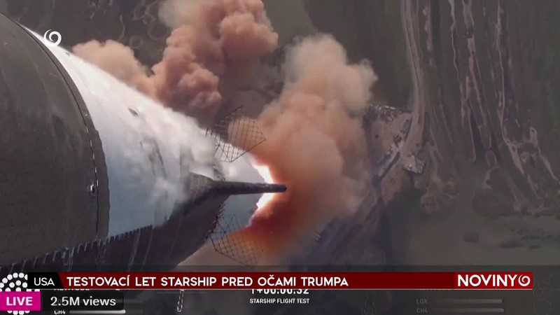 TESTOVACÍ LET STARSHIP PRED OČAMI TRUMPA