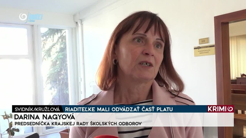 RIADITEĽKE MALI ODVÁDZAŤ ČASŤ PLATU