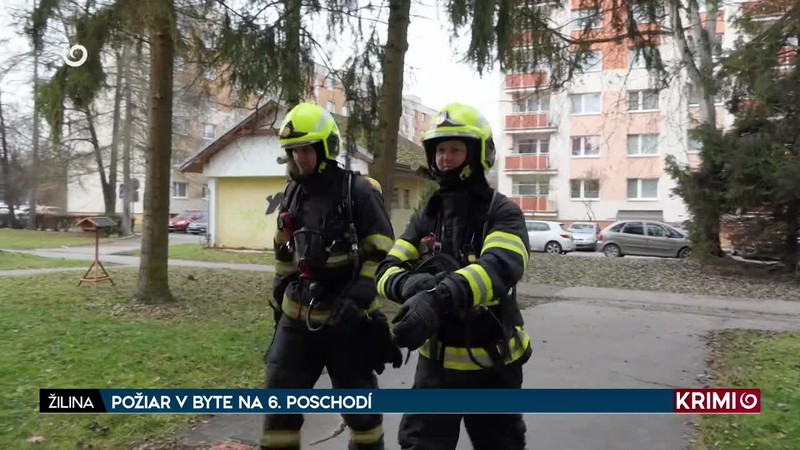 POŽIAR V BYTE NA 6. POSCHODÍ