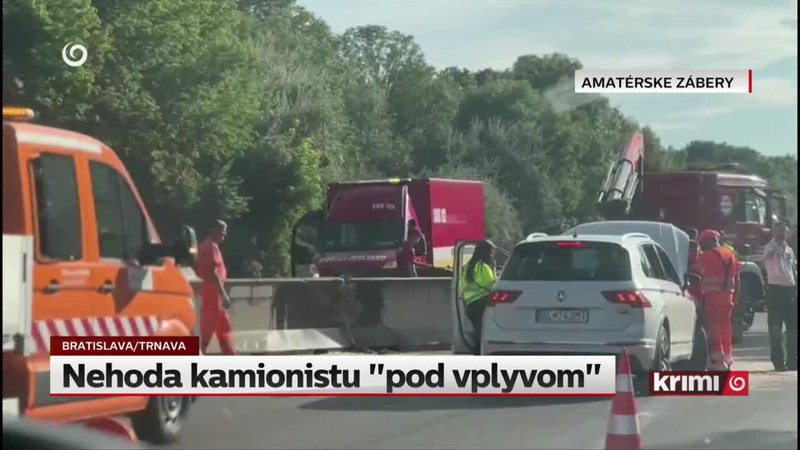Nehoda kamionistu "pod vplyvom"