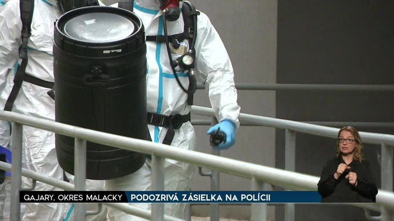 PODOZRIVÁ ZÁSIELKA NA POLÍCII