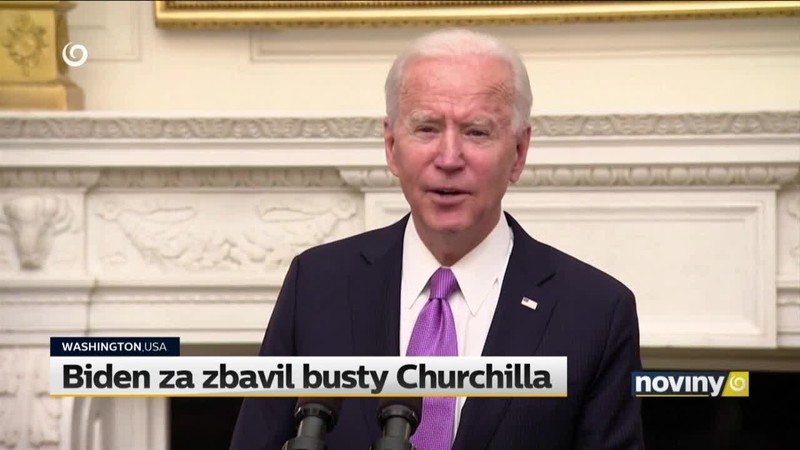 Biden za zbavil busty Churchilla