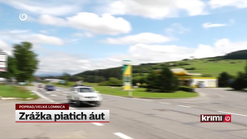 Zrážka piatich áut