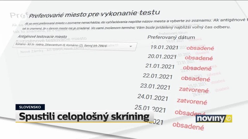 Spustili celoplošný skríning