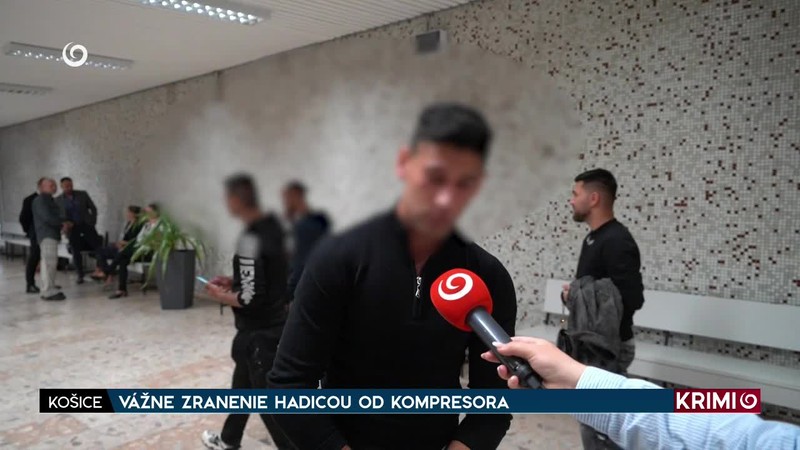 VÁŽNE ZRANENIE HADICOU OD KOMPRESORA,