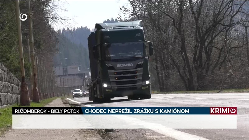 CHODEC NEPREŽIL ZRÁŽKU S KAMIÓNOM