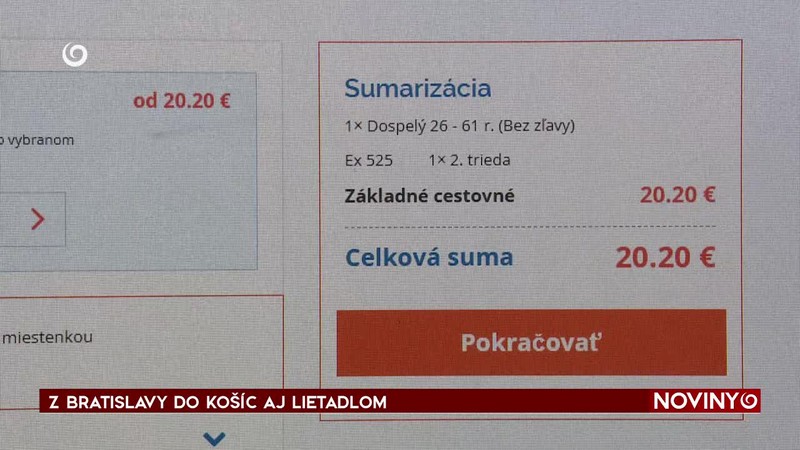 Z BRATISLAVY DO KOŠÍC AJ LIETADLOM